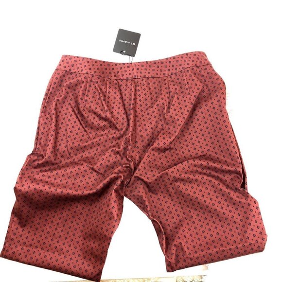 St. John Sports Burgundy Emma Pants 8 - Picture 8 of 8